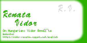 renata vidor business card